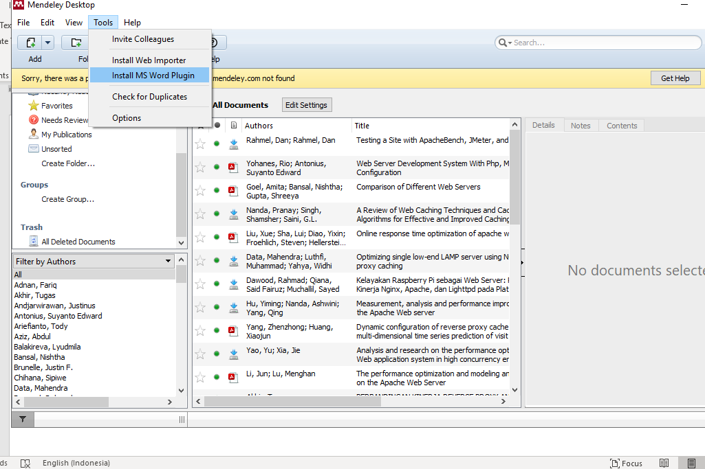 download mendeley plugin for word