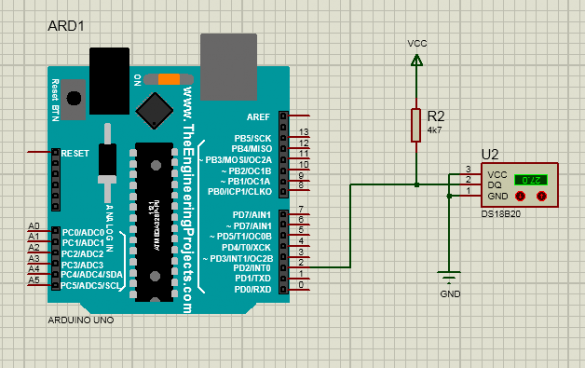 Arduino 8 Membaca Output Sensor Suhu Ds18b20 4615