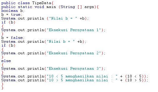 Contoh Implementasi Bahasa Pemrograman Java
