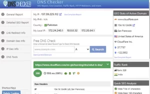 Cek IP Website dengan DNS Checker