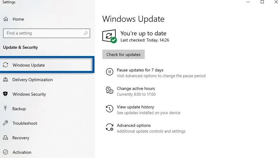  Jalankan Windows Update