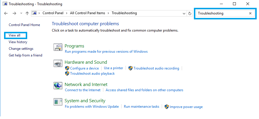 Troubleshooter Windows Update
