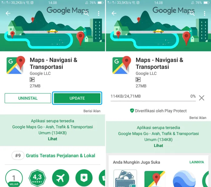 Update Aplikasi Maps