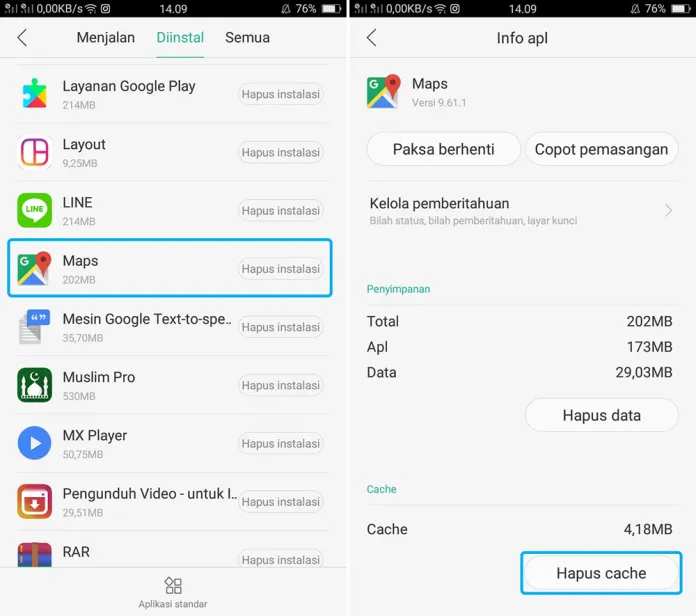 Hapus File Temporary Android