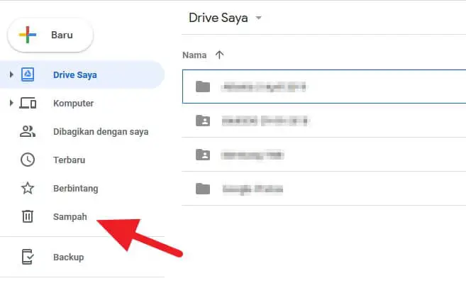 Buka halaman Google Drive 