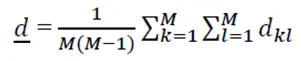 dominasi matriks discordance  G  didefinisikan dengan menggunakan nilai threshold d